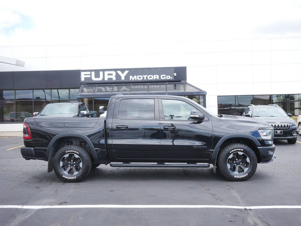 2019 RAM 1500 Rebel in Black — front three-quarter view