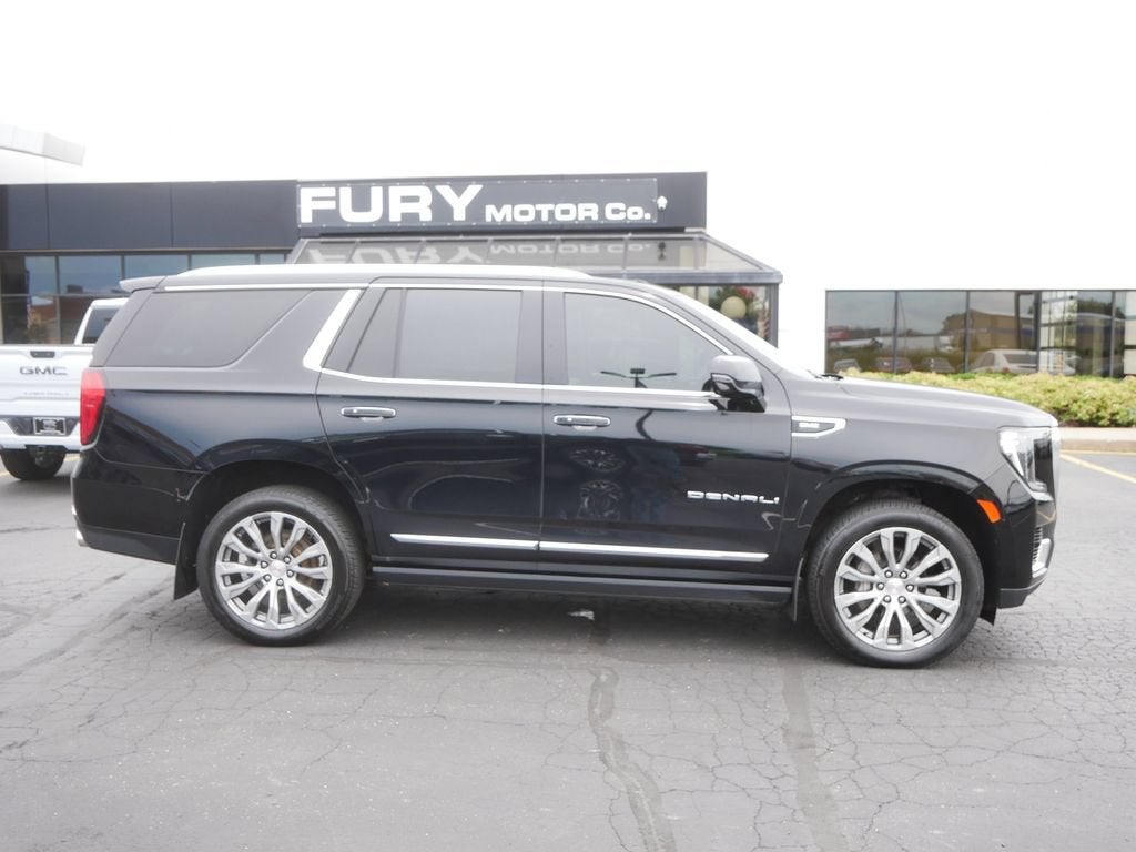 2021 GMC Yukon Denali in Onyx Black — front three-quarter view