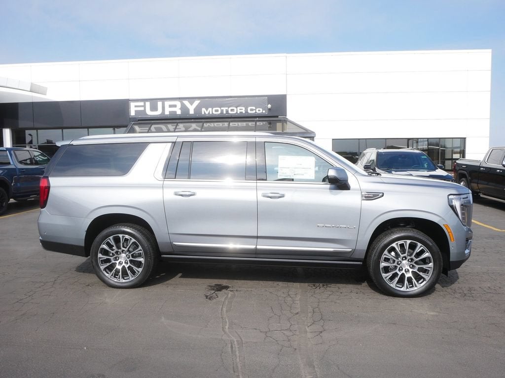 2026 GMC Yukon XL Denali in Sterling Metallic — front three-quarter view
