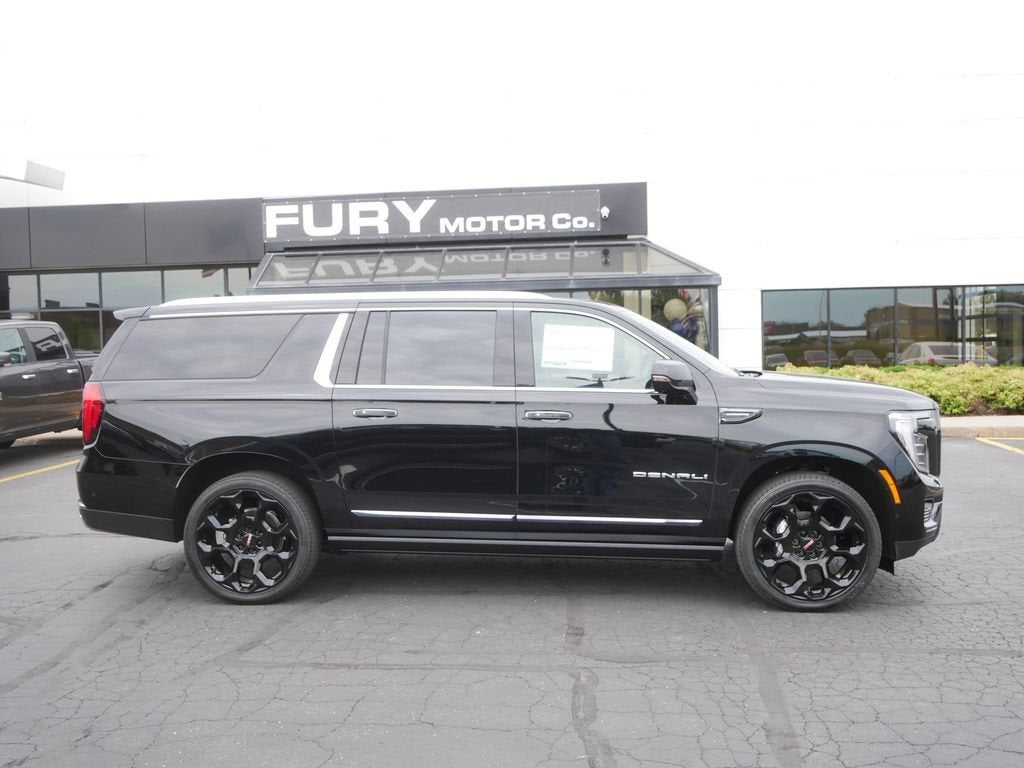 2026 GMC Yukon XL Denali Ultimate in Onyx Black — front three-quarter view