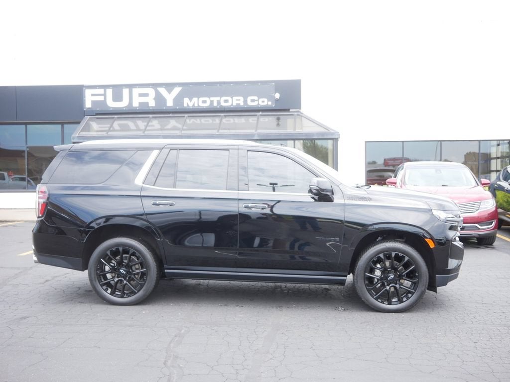 2023 Chevrolet Tahoe High Country in Black — front three-quarter view