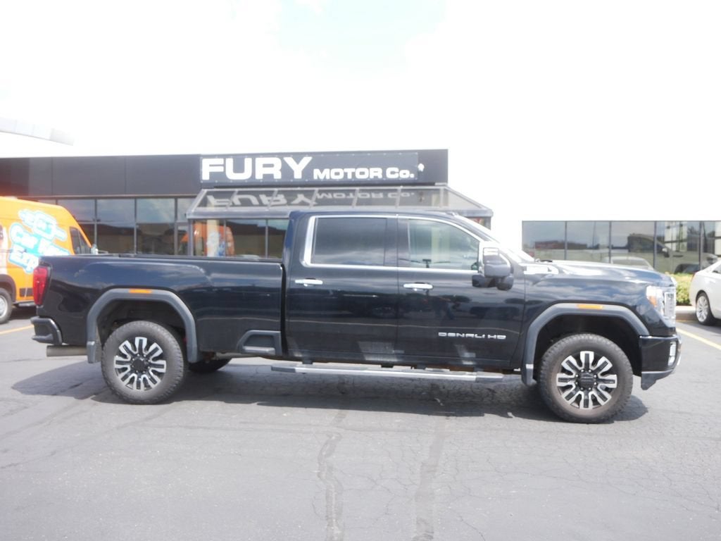 2021 GMC Sierra 3500 HD Denali in Onyx Black — front three-quarter view