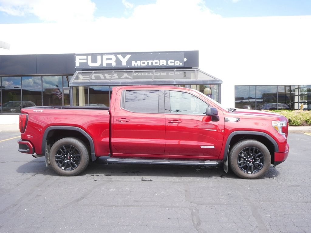 2021 GMC Sierra 1500 Elevation in Red — front three-quarter view