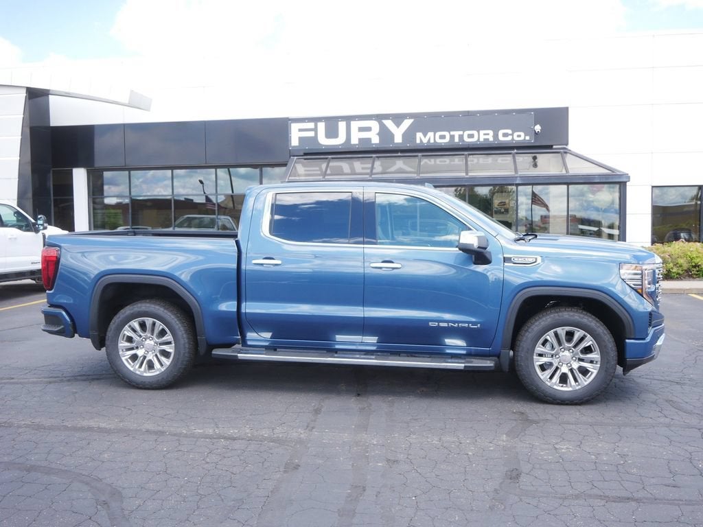 2026 GMC Sierra 1500 Denali in Downpour Metallic — front three-quarter view