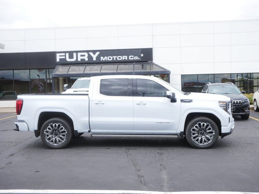 2026 GMC Sierra 1500 Denali Ultimate in Glacier White Tricoat — front three-quarter view