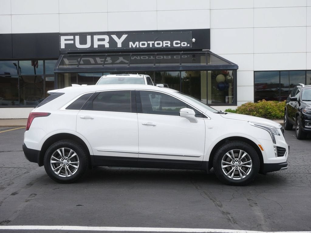 2023 Cadillac XT5 Premium Luxury in Crystal White Tricoat — front three-quarter view