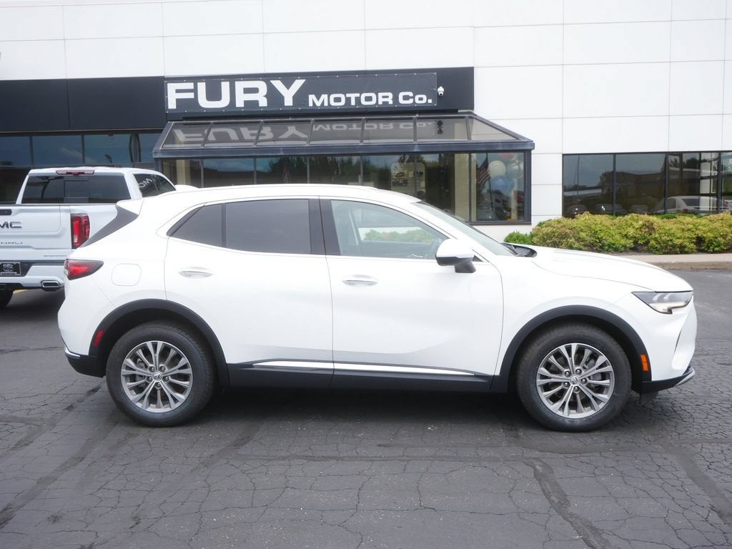 2023 Buick Envision Preferred in Summit White — front three-quarter view